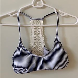 Black and white bikini top